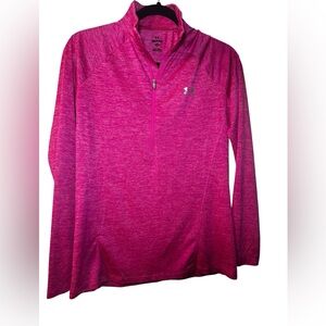Under Armour Fuchsia Quarter-Zip Top